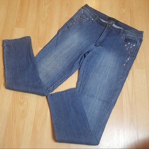 5 for 25 Ashley Stewart embellished sequin jeans